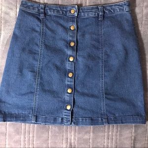 Forever 21 button up mini skirt